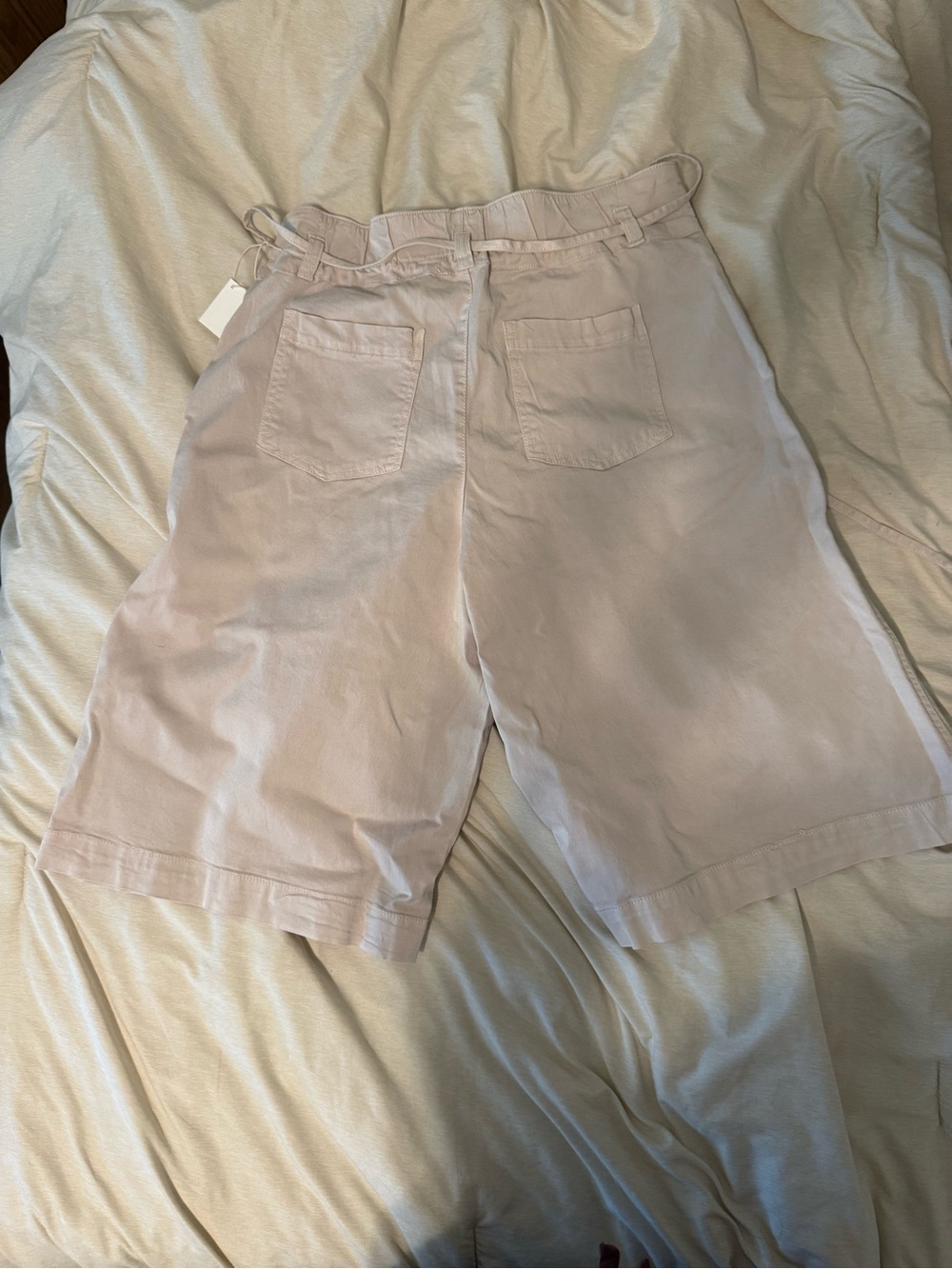 Splendid Beige Long Drawstring Shorts - Picture 3 of 7